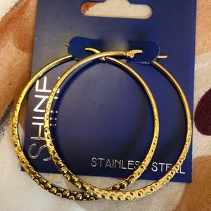 Stainless steel hoop earrings